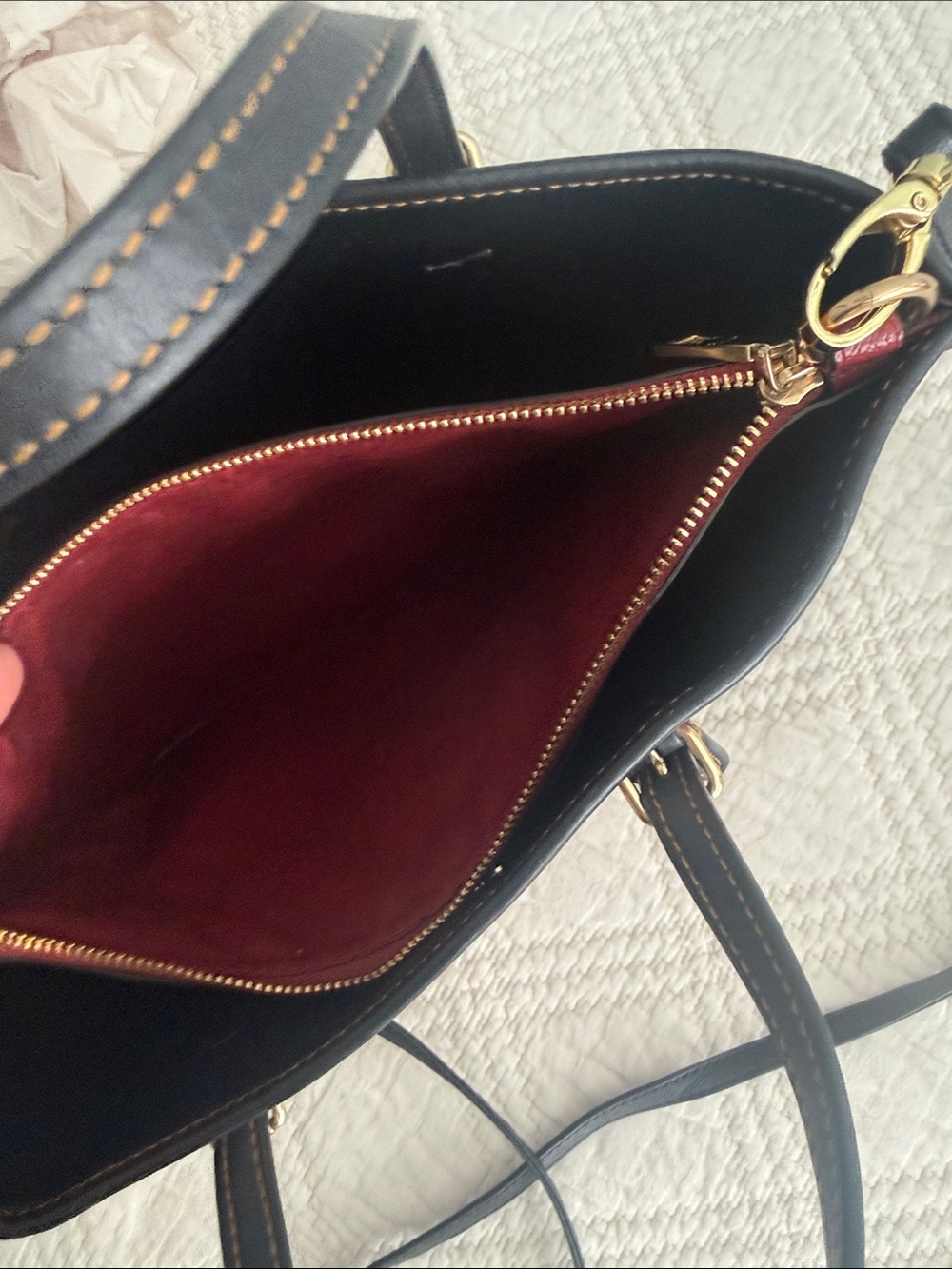 COACH Mollie Tote 25 In Signature Jacquard With Stripes Bag Brown Black READ - Picture 11 of 17